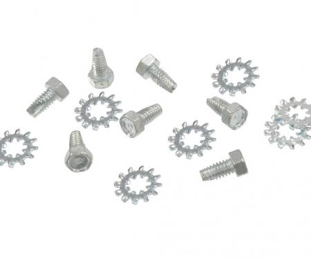 Redline Restomotive® 1963-1967 Chevrolet Corvette Antenna Ground Strap Screw & Lock Washer Set