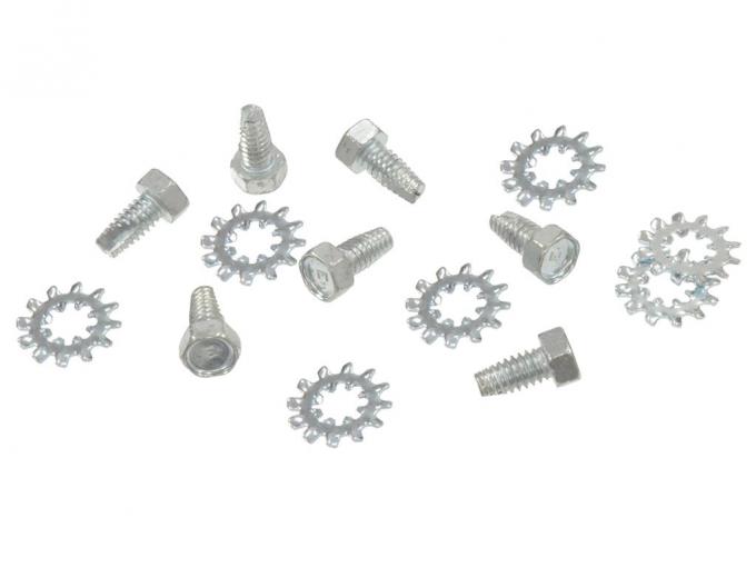 Redline Restomotive® 1963-1967 Chevrolet Corvette Antenna Ground Strap Screw & Lock Washer Set