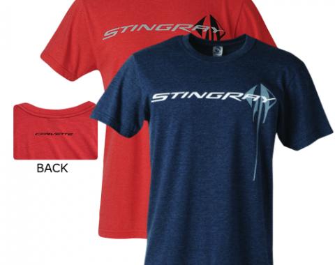 Corvette C7 Stingray Chest Logo T-Shirt, Heather Midnight