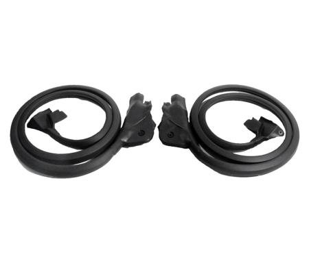 Metro Moulded Parts 1984-1989 Chevrolet Corvette Molded Door Seals. with Molded Ends and Clips LM 19-B