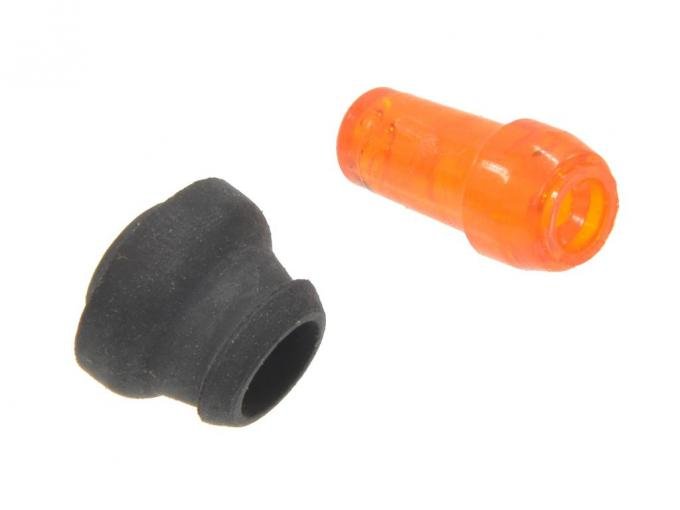 Corvette Fiber Optic Lens with Grommet, Amber, 1968-1971