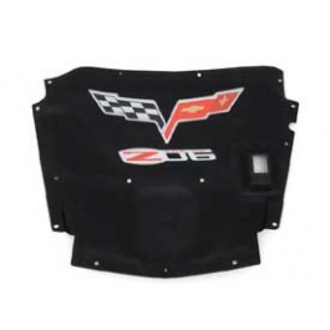 Corvette Hood Insulation, With Color Z06 Logo, 2006-2013