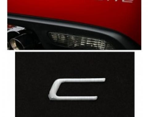 Corvette Rear Bumper Lettering Kit, Domed, 2005-2013 | Silver