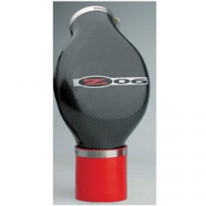 Corvette Fiber Air Intake Duct, With Z06 Logo & Red Coupler,High Flow Carbon, 2001