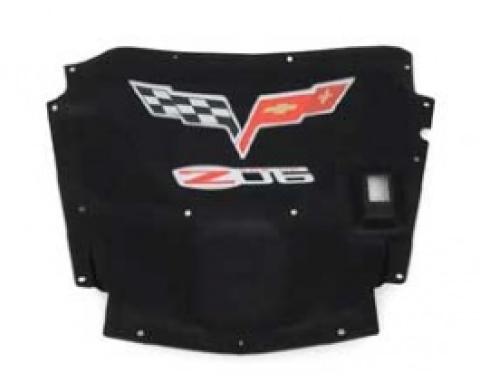 Corvette Hood Insulation, With Color Z06 Logo, 2006-2013