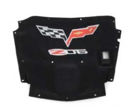 Corvette Hood Insulation, With Color Z06 Logo, 2006-2013