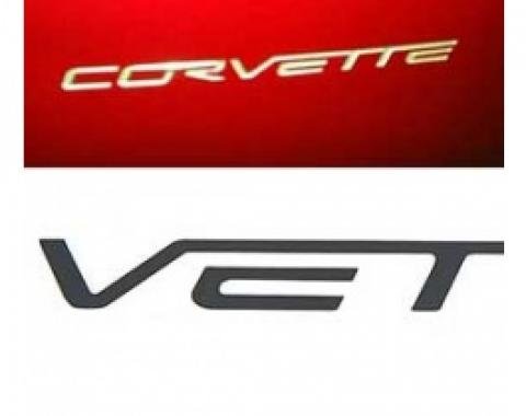 Corvette Rear Bumper Lettering Kit, Black, 2005-2013