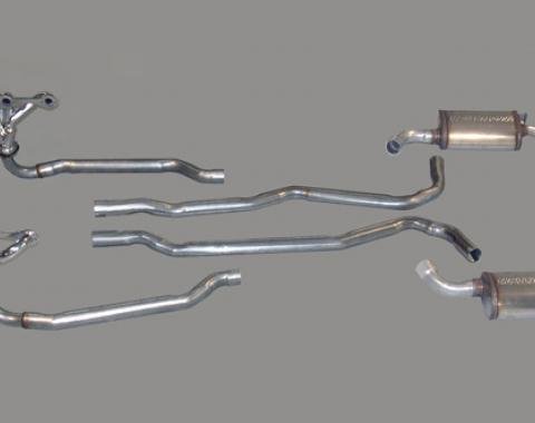 Corvette 4 Speed and TH-350 Exhaust System, With Headers and Magnaflow Exhaust, 1974-1979