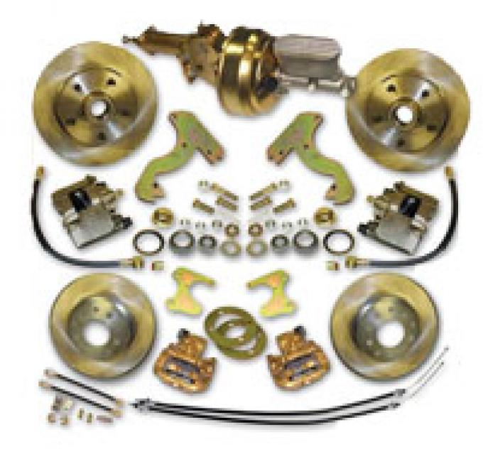 Corvette Complete Front and Rear Disc Brake Conversion Kit, Zero Offset