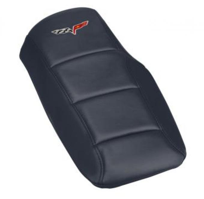 Corvette Console Cushion, with Embroidered C6 Logo, Cyber Gray, 2005-2013
