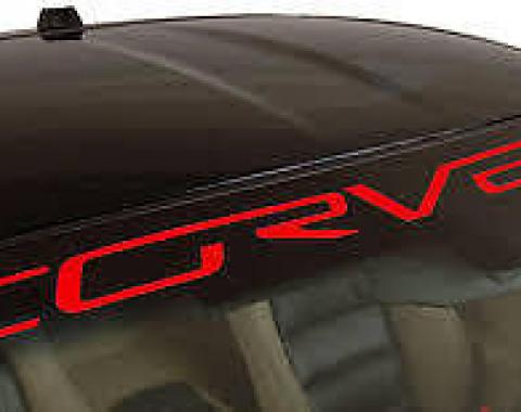Corvette Windshield Decal, Red, 2005-2013
