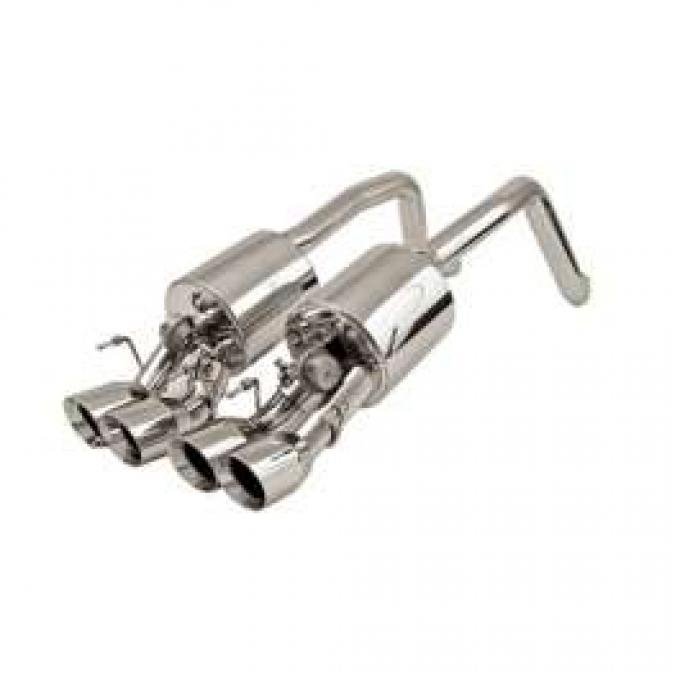 Corvette Exhaust System, B&B, Fusion, without NPP, With Quad Oval Tips, 2009-2013