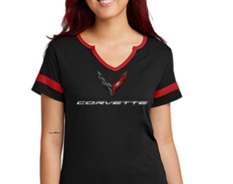 Sport Tek C8 Ladies V-Neck T-Shirt