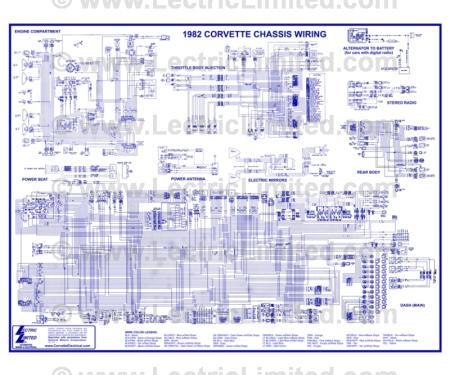 Lectric Limited 1982 Chevrolet Corvette Wiring Diagram VWD8200