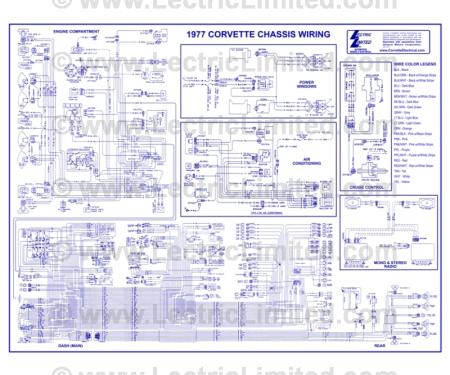 Lectric Limited 1977 Chevrolet Corvette Wiring Diagram VWD7700