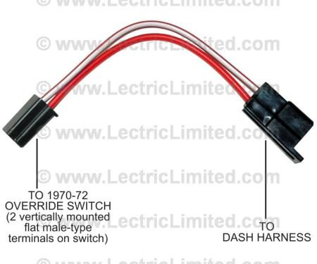 Lectric Limited 1969 Chevrolet Corvette Windshield Wiper Override Switch Adapter Harness VWH6900CKE