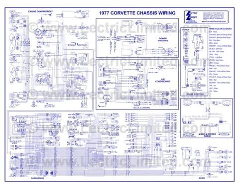 Lectric Limited 1977 Chevrolet Corvette Wiring Diagram VWD7700