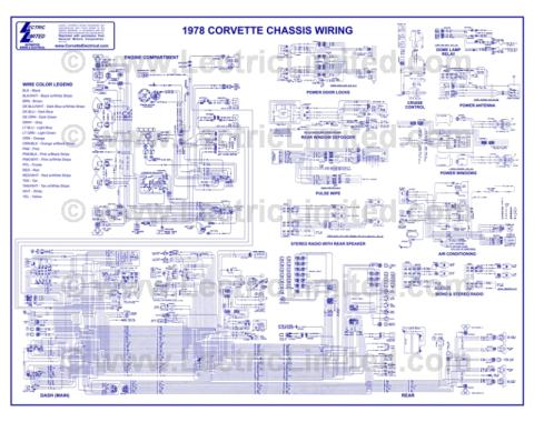 Lectric Limited 1978 Chevrolet Corvette Wiring Diagram VWD7800