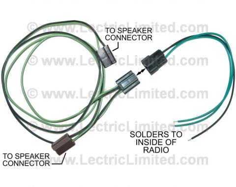 Lectric Limited 1970-1973 Chevrolet Corvette Speaker Harness VRR7073MN