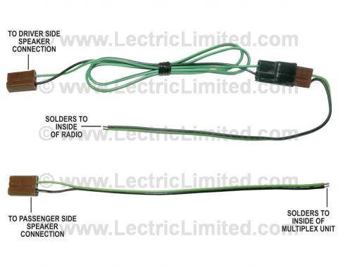 Lectric Limited 1970-1972 Chevrolet Corvette Speaker Harness VRR7073ST