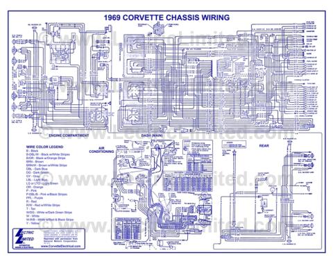 Lectric Limited 1969 Chevrolet Corvette Wiring Diagram VWD6900