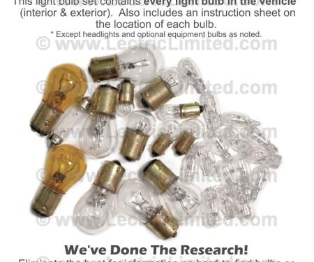 Lectric Limited 1977 Chevrolet Corvette Light Bulb Set VLK7700