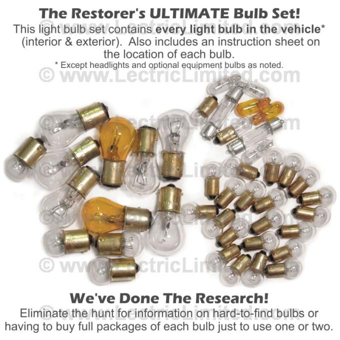 Lectric Limited 1968 Chevrolet Corvette Light Bulb Set VLK6800
