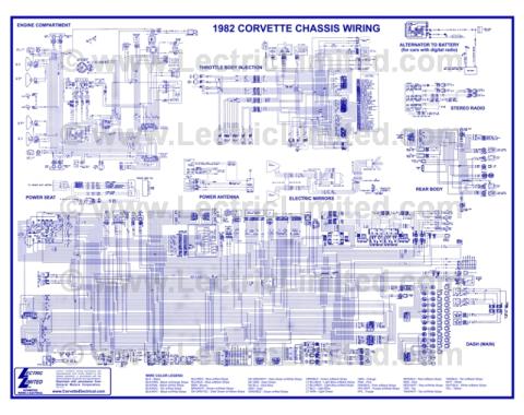 Lectric Limited 1982 Chevrolet Corvette Wiring Diagram VWD8200