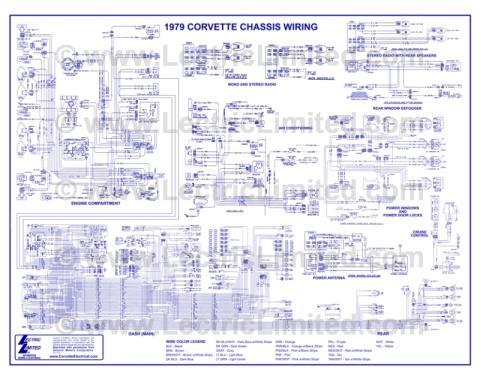 Lectric Limited 1979 Chevrolet Corvette Wiring Diagram VWD7900