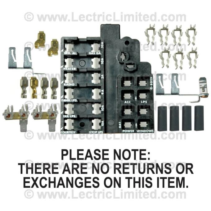 Lectric Limited 1964-1966 Chevrolet Corvette Fuse Block Repair Kit VRK6466FB