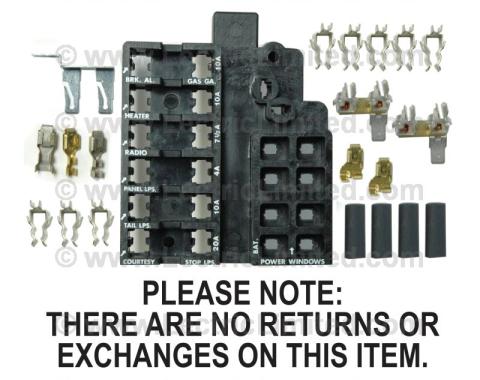 Lectric Limited 1963 Chevrolet Corvette Fuse Block Repair Kit VRK6300FB