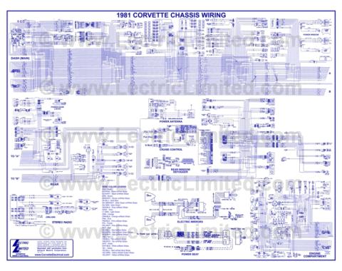 Lectric Limited 1981 Chevrolet Corvette Wiring Diagram VWD8100