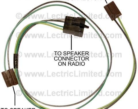 Lectric Limited 1977 Chevrolet Corvette Speaker Harness VRR7700MN