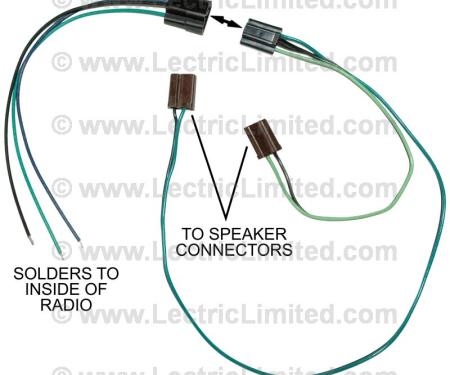 Lectric Limited 1974-1976 Chevrolet Corvette Speaker Harness VRR7476