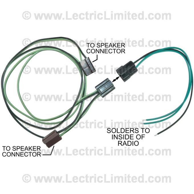 Lectric Limited 1970-1973 Chevrolet Corvette Speaker Harness VRR7073MN