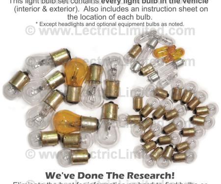 Lectric Limited 1968 Chevrolet Corvette Light Bulb Set VLK6800