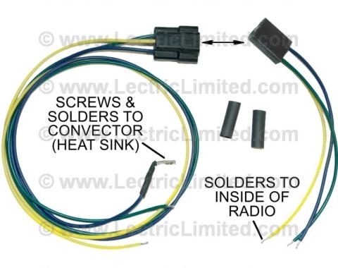 Lectric Limited 1968-1969 Chevrolet Corvette Radio Convector/Amplifier Harness VRR6869CV