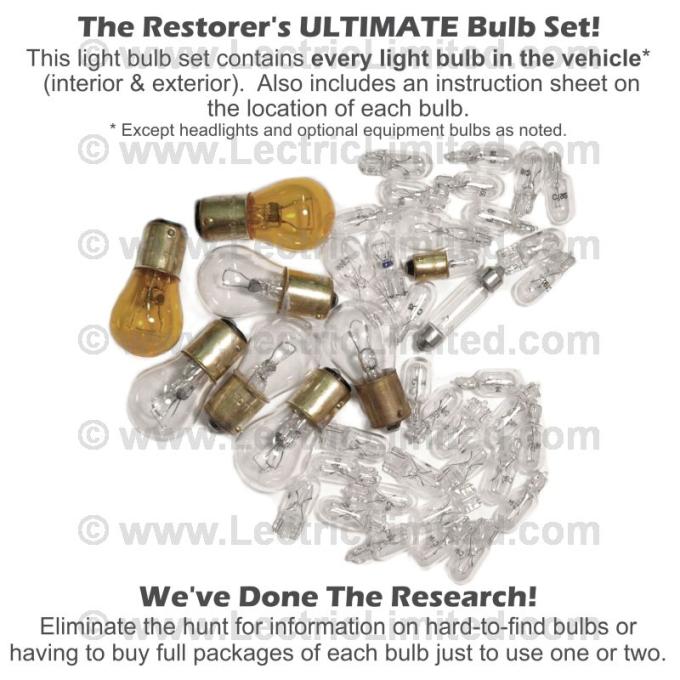 Lectric Limited 1978 Chevrolet Corvette Light Bulb Set VLK7800