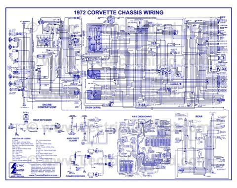 Lectric Limited 1972 Chevrolet Corvette Wiring Diagram VWD7200