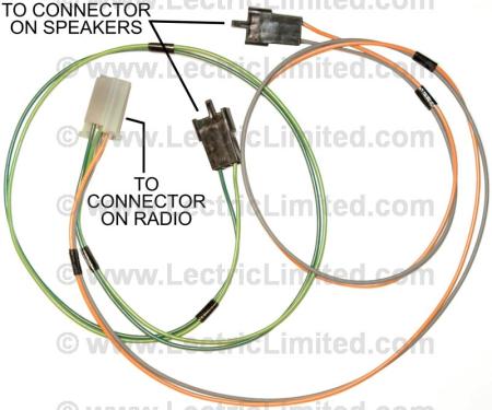 Lectric Limited 1978-1982 Chevrolet Corvette Speaker Harness VRR7882MN