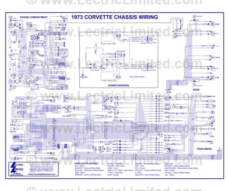 Lectric Limited 1973 Chevrolet Corvette Wiring Diagram VWD7300