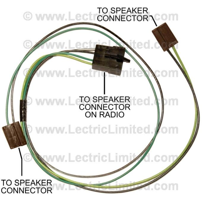 Lectric Limited 1977 Chevrolet Corvette Speaker Harness VRR7700MN