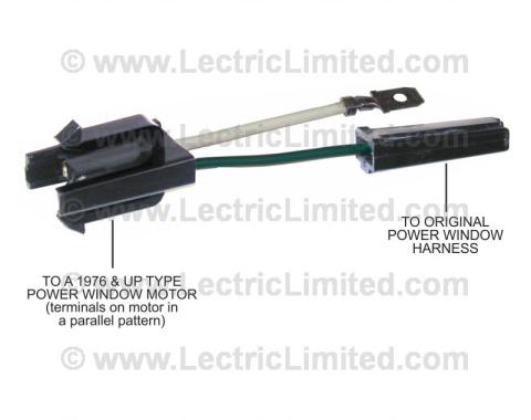 Lectric Limited 1954-1957 Buick / Cadillac / Chevrolet / Oldsmobile / Pontiac Power Window Motor Adapter Harness VPW7682CKA