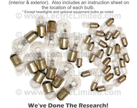 Lectric Limited 1965-1966 Chevrolet Corvette Light Bulb Set VLK6566
