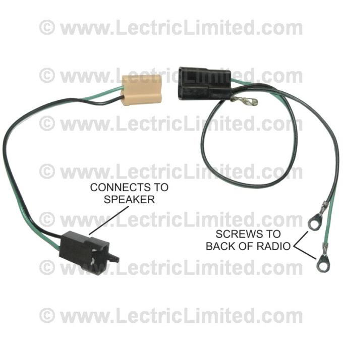 Lectric Limited 1963-1967 Chevrolet Corvette Speaker Harness VRR6367