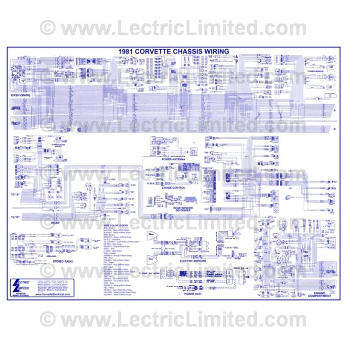 Lectric Limited 1981 Chevrolet Corvette Wiring Diagram VWD8100