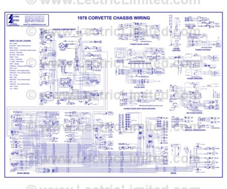 Lectric Limited 1978 Chevrolet Corvette Wiring Diagram VWD7800