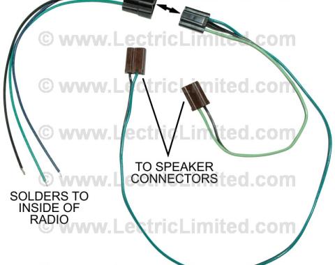 Lectric Limited 1974-1976 Chevrolet Corvette Speaker Harness VRR7476