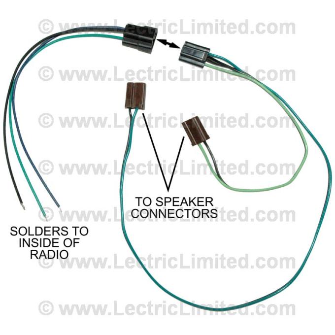 Lectric Limited 1974-1976 Chevrolet Corvette Speaker Harness VRR7476