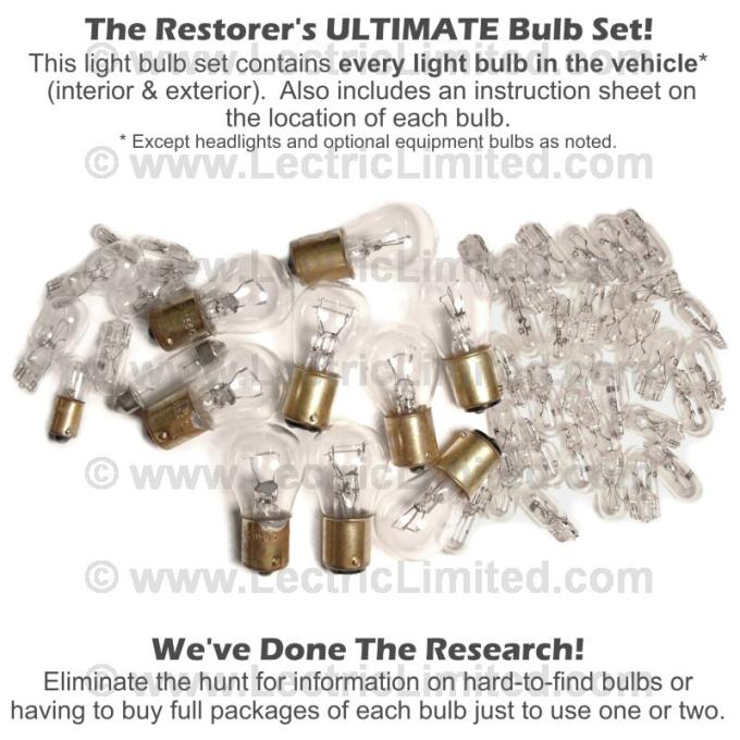 Lectric Limited 1982 Chevrolet Corvette Light Bulb Set VLK8200